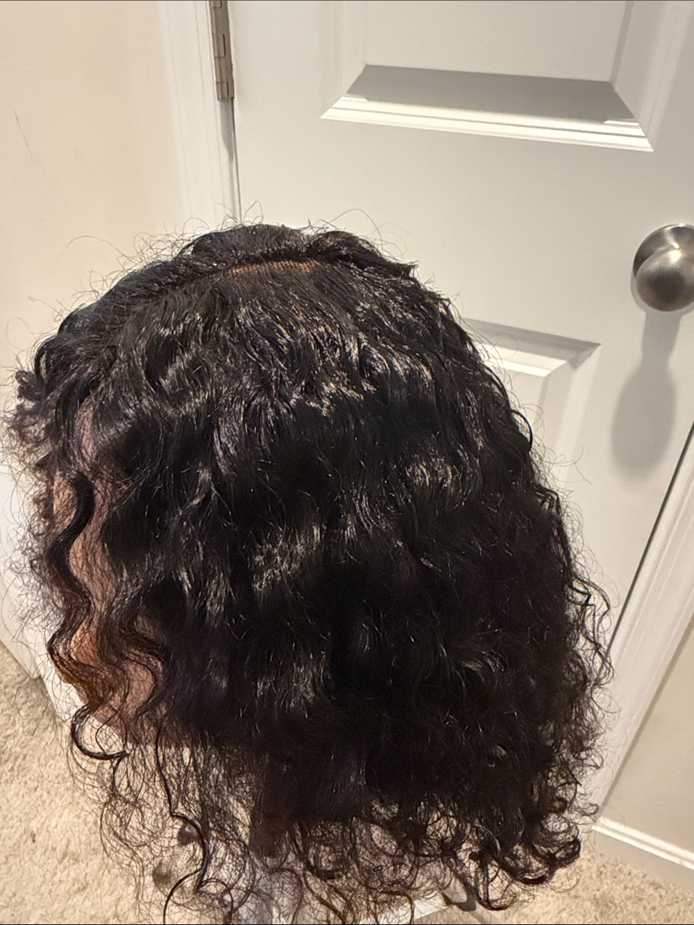 Wig Unit Short Bob Deep Wave Curly Black Hair - Picture 6 of 13